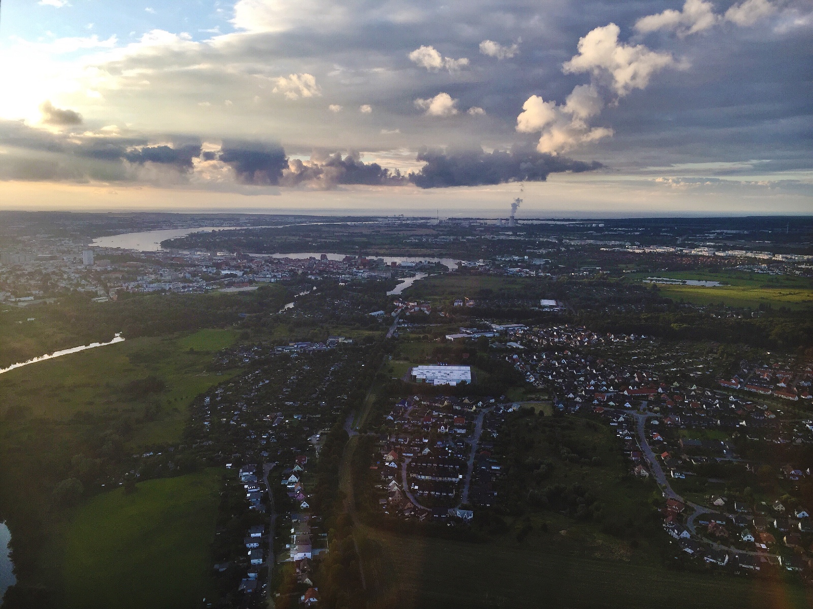 Heißluftballonfahrt über Rostock