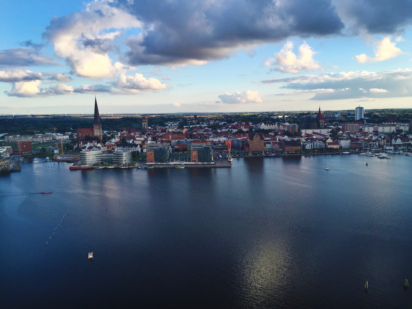 Heißluftballonfahrt über Rostock