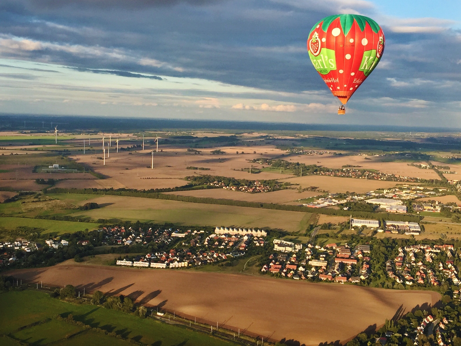 Heißluftballonfahrt über Rostock